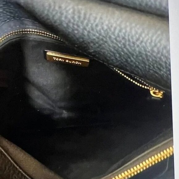 Tory Burch Stunning Chelsea Black Leather Convertible Shoulder/Crossbody - Picture 8 of 13